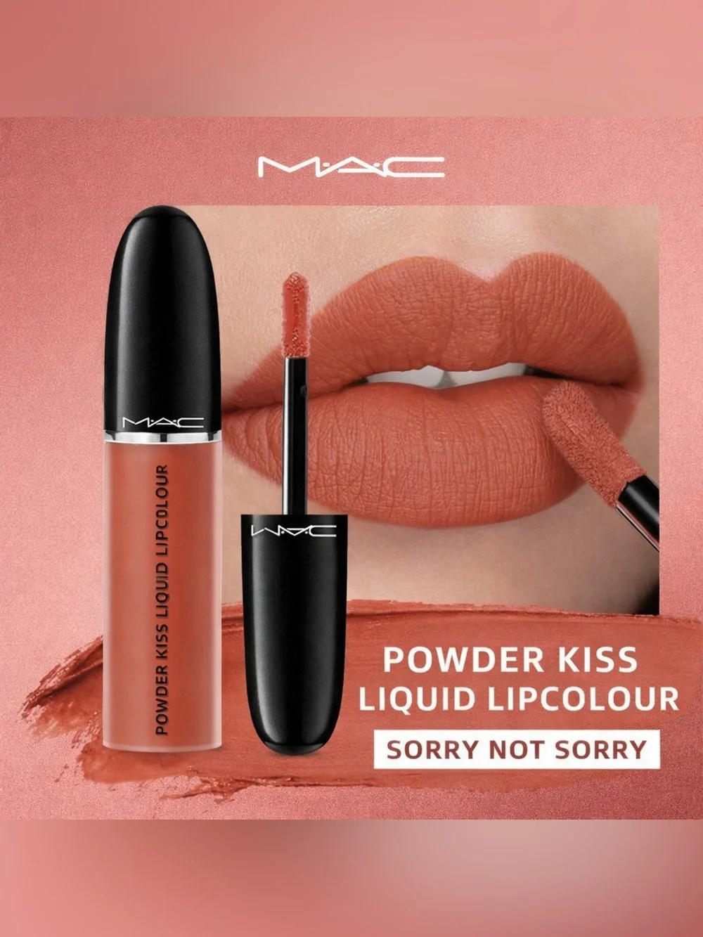 NEW MAC •Powder Kiss Liquid Lipcolour • 998 Sorry Not Sorry • Full Size • Matte